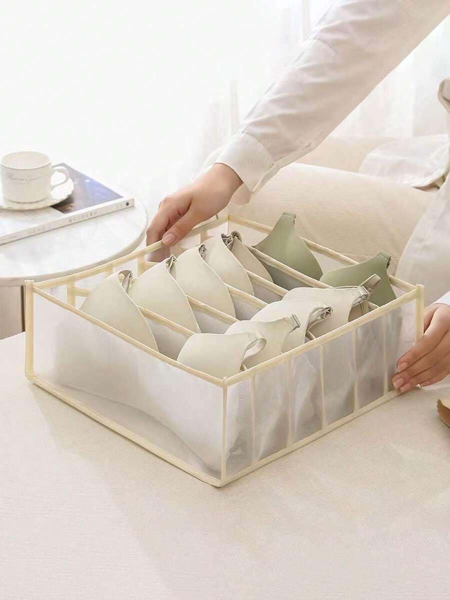 1/5件装抽屉收纳盒，带隔层的内衣收纳盒，家用衣柜衣物袜子收纳袋，网布装饰，适用于节日、房间、卧室、连衣裙、裤子、鞋子、牛仔裤、裙子等。203件装衣物收纳袋，衣物收纳整理袋，衣物收纳袋，衣物打包袋，旅行必备，旅行收纳整理袋。 - 米色 - 查看 1