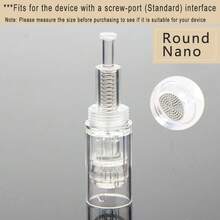 Professional Microneedling Pen Electric Derma Pen With 5pcs 12 Needles And 5pcs Round Nano Replacement Needles Cartridges Beauty Skin Care Tool