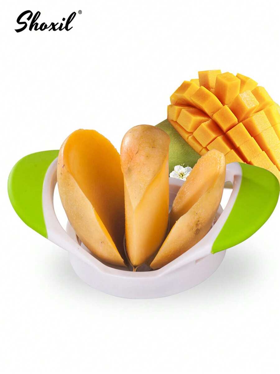 shoxil Edelstahl Mango Scheibenschneider, multifunktionaler Fruchtteiler für den Hausgebrauch, schneidet Mangos mühelos in gleichmäßige Scheiben, langanhaltend & leicht zu reinigen