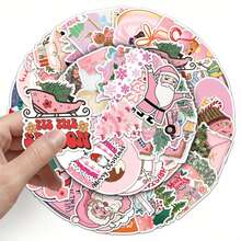 50PCS Christmas Funny Stickers Vinyl Waterproof Aesthetic Stickers For Water Bottle, Hardhat, Computer, Notebook, Luggage, Phone, Laptop Bike Skateboard