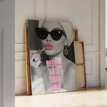 1 pièce Impression de collage d'appartement, impression de mode noir et blanc Y2K, art esthétique rose et cool pour les chambres d'adolescents et d'étudiants