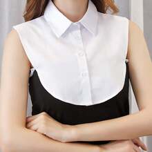 4pcs/1set Unisex Solid Color Detachable Pointed Collar, Shirt Collar, Versatile Collar Set For Dress For Christmas Decor - Handmade Fake Collar - View 7