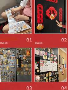 100/50/20/10/5片装圆形磁性贴纸套装，适用于冰箱贴DIY，粘性橡胶磁点，强力自粘磁性圆盘 - 彩色 - 查看 8