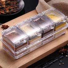 recipientes para condimentos de 4 piezas , especiero, - Transparente - Ver 2