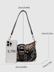 Y2K 时尚百搭星月设计独特银色千禧年肩链斜挎包，完美契合女孩街头风、派对装扮，亦可作为礼物赠送。星空印花女包 Y2K - 黑色 - 查看 2