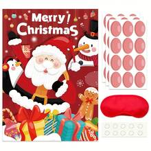 1 Set de Suministros para Fiesta de Navidad, Pegatinas de Dibujos Animados, Decoración, Juegos de Fiesta con Venda para los Ojos, Suministros para Fiesta de Navidad, Perfectos para Juegos de Fiesta de Navidad, Tema de Satanás - Multicolor - Ver 12