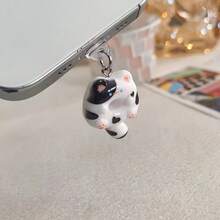 1 件可爱拇指猫手机防尘塞挂饰 - 彩色 - 查看 12