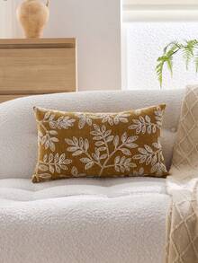 1 pezzo Federa decorativa per cuscino con ricamo a foglia gialla, adatta per la decorazione interna, per tutte le stagioni, inserto per cuscino non incluso - Giallo - Visualizzare 10