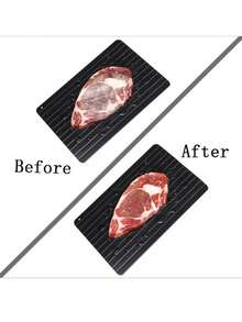 1 pieza Bandeja para descongelar carne, tabla de descongelación rápida apta para carne de res, cordero, pescado, mantiene los alimentos frescos, esencial para la cocina del hogar - Multicolor - Ver 7