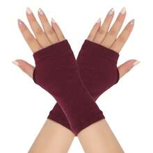 1pc Spring/Summer Cotton Gloves Half Finger Sports Open Finger Gloves Knitted Short Men's And Women's Styles Autumn/Winter Thin DIY Arm Cover