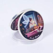 1 szt. Złota/srebrna moneta kolekcjonerska z motywem Wróżki Zębuszki, nagroda, metalowa pamiątkowa moneta, zabawka, pamiątkowa moneta z motylem, pamiątkowa moneta z przebudzeniem, pamiątkowa moneta z transformacją, szczęśliwa moneta (dostępne różne style) - Wielokolorowe - Zobacz 7