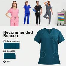 Pijama Quirúrgica Corte Recto Con Bolsas Para Dama Uniforme - Blanco - Ver 10