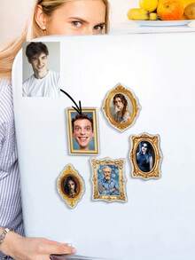 1 pièce Aimant de réfrigérateur en acrylique personnalisé, photos abstraites/amusantes/magiques/inquiétantes personnalisées, options de style de cadre décoratif, différents styles de photos artistiques disponibles, décoration murale magnétique créative personnalisée