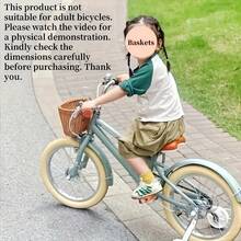 1pc Handcrafted Resin Rattan-Style Bike Basket - Durable Storage For & Essentials, Brown With Copper Accents, Comfortable Handlebar Design For Cycling - Multicolor - View 8