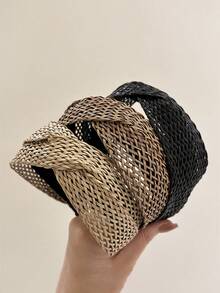 1pc Women's Non-Slip Wide Headband Woven Fabric Headpiece, Suitable For Women/Girls Daily Wear, Hair Band, Hair Hoop