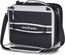 INSMEER Bolsa de Almuerzo Plegable Grande - 32 Latas\/16L, Lonchera Termica para Impermeable y A Prueba de Fugas, Bolsas Termicas Reutilizable para Trabajo, Oficina, Viajes, Unisexo - Gris - Ver 1