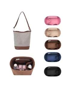 Multi Color Optional Inner Bag Water Bucket Bag Versatile Storage Felt Inner Bag (Zipper Randomly) Back To School Supplies Back To School Essentials - Multicolor - View 2