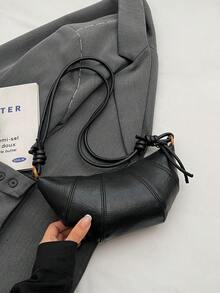 复古简约饺子、羊角面包和新月形状奢华感手提包，新款女士多功能单肩包和斜挎包，带手机和零钱包