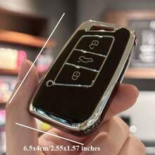 Autoschlüssel Hülle Schlüssel FOB Schale Abdeckung für VW für Passat B8, für Seat, für Skoda Schlüssellose Fernbedienung Schlüsselanhänger Tasche Zubehör Schlüsselbänder mit ID-Halter Auto Zubehör Tasche Charms Weihnachtsgeschenk