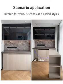 5/10pcs Cabinet Soft Close Door Catches, Magnetic Adsorption Silent Closing With Invisible Handle, Furniture Hardware Accessories - Grey - View 8