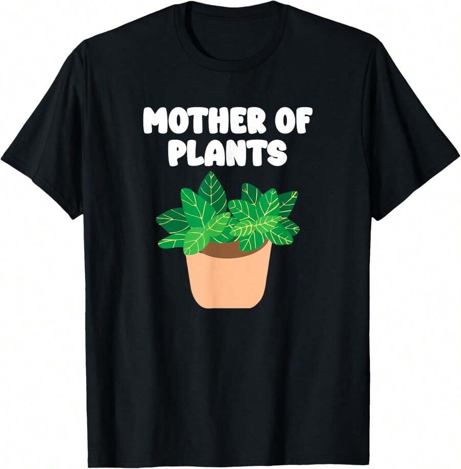 Mother Of Plants Nature Lover Gardening House Plant Parents T-Shirt - 黑色 - 查看 1