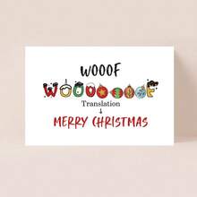 1 pieza, Tarjeta de Navidad del Perro, Tarjeta de Navidad Guau para amantes de las mascotas, Regalo de Navidad en lenguaje de perro Guau para hija o hijo