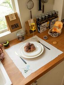 1/4/6pcs Floral Classic Countryside Handkerchief Decorative Placemats