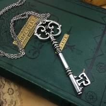 Vintage Style Gothic Mysterious Magic Key Pendant Necklace - Bạc cổ - Xem 6