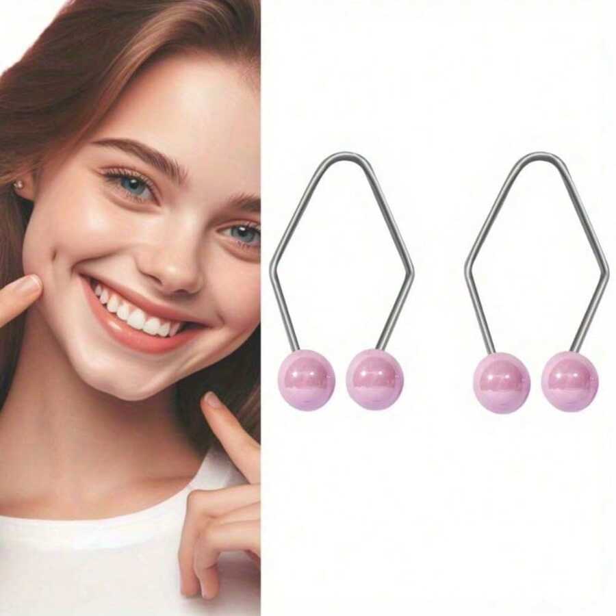 Dimple Makers Effortless Facial Dimple Trainer Easy To Wear Enhancer Facial Beauty Tools For Women Creative Body Accessories - Màu tím - Xem 1