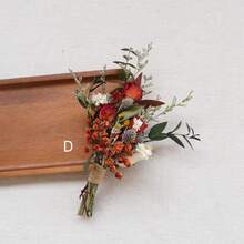 1/2/3/4/6/8/10/12/20 件迷你干花花束、花瓶迷你干花、节日礼物、花瓶布置、婚礼中心装饰、DYI 鲜花、波西米亚风迷你花束 - 彩色 - 查看 72