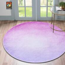 1 pieza/10 piezas Alfombra de baño con patrón degradado morado, material de franela, alfombra redonda para el piso, decoración esponjosa, adecuada para baño, entrada, cocina, sala de estar y otras ocasiones, lavable a máquina, antideslizante, decoración navideña, regalo ideal - Multicolor - Ver 7