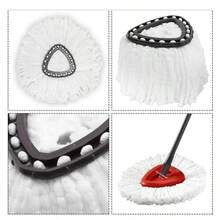 Mop Replace Head, 3 Pack Spin Mop Replacement Head Easywring 1-Tank System, Easy Cleaning, Microfiber, Machine Washable - 白色 - 查看 6
