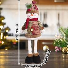 1 pezzo Pupazzo di neve natalizio imbottito, decorazioni natalizie da interno, Babbo Natale in piedi, decorazioni da tavolo, ornamenti fatti a mano, decorazioni per scene natalizie, accessori per la decorazione della casa e della stanza, decorazioni natalizie invernali, regali di Natale, decorazioni natalizie