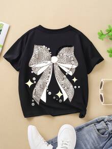 Tween Girls T-Shirts - 黑色 - 查看 2