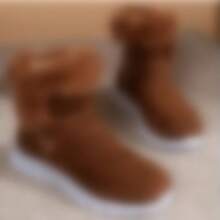 Women's Snow Boots With Buckle Decoration, Faux Suede And Teddy Fleece Lining, Simple Outdoor Sports Warm Snow Boots, Thick-Soled Short Snow Boots, Women's Flat Short Winter Fleece-Lined Warm Boots