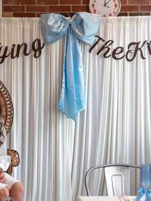 1 件超大蝴蝶结装饰，丝绸大蝴蝶结，适用于生日派对背景、房间墙面装饰、巨型丝带挂饰礼物、墙面装饰拍照道具，完美适用于新娘送礼会、婚礼派对装饰、户外派对装饰、门饰。圣诞装饰家居圣诞礼物圣诞装饰品 - 彩色 - 查看 5