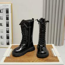 1 Pair Teen' Boots, New Autumn/Winter 2025 Collection, Teen's High-Top Boots, Mid-Calf Casual Versatile Outdoor Shoes
