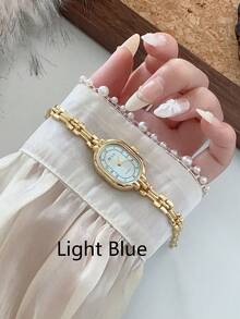 1 pieza Reloj de cuarzo ovalado retro para mujer, adecuado para decoración diaria - Unitalla - Ver 13