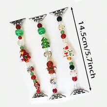 1 件圣诞装饰表带兼容 表带 38/40/41/42/44/45/46/49 毫米，姜饼人和圣诞树手链适合 Ultra 2 系列 1-9 和 SE， 替换表带 - 彩色 - 查看 5