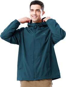 CAMELSPORTS - chamarra impermeable de softshell para hombre, chamarra cortavientos con capucha ligera para senderismo al aire última intervensión - Azul1 - Ver 1