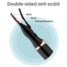 Elektryczna zalotka do rzęs – zasilanie przez USB, 3 ustawienia temperatury, szybkie nagrzewanie wstępne w 10 sekund, długotrwałe podkręcenie, bateria litowo-polimerowa, ergonomiczny uchwyt – przenośne narzędzie do makijażu, odpowiednie do użytku domowego i w podróży, gadżet do makijażu dla kobiet, modny design, wytrzymały materiał, pojemność baterii 100 mAh - Wielokolorowe - Zobacz 6