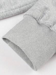 1pc Teen Boys Minimalist Retro Outdoor Pullover Sweater, Knit, Autumn/Winter - Light Grey - View 5