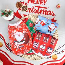 Pet Christmas Style Vest, Sleeveless Celebration Vest For Small Dogs And Cats, Spring/Summer