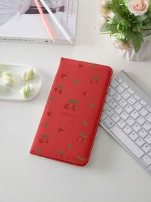 Cherry Bow Car Registration And Insurance Holder, PU Leather Glove Box Organizer,Car Registration And Insurance Holder, Auto Truck Document Wallet Travel Essentials Travel School Back To School School Supplies Holiday Holiday Essentials Vacation Accessories Passport Passport Cover Passport Holder,Ideal Gift For Car, Truck, Motorcycle And Trailer Owners, Also Great As A Christmas, New Year Gift