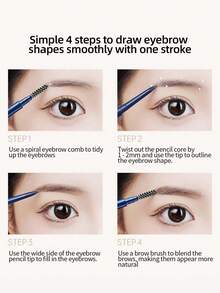 Amortals 二合一眉笔，带刷头 - 防水、防汗、持久、不晕染，1.5毫米超细顺滑旋转笔尖及螺旋刷头 - 适合初学者和专业化妆师 - 适用于冬季、夏季、春季、秋季、感恩节、万圣节、圣诞节、毕业典礼、生日、节日等各种场合 - 灰色 - 查看 5