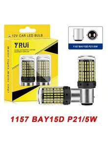 YiRui YiRui 2pcs 12-24V New LED Bulbs 144smd Lamp Reverse Turn Signal Light BA15S P21W BAU15S PY21W 7440 W21W P21/5W 1157 BAY15D