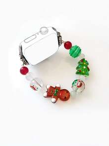 1 件圣诞装饰表带兼容 表带 38/40/41/42/44/45/46/49 毫米，姜饼人和圣诞树手链适合 Ultra 2 系列 1-9 和 SE， 替换表带 - 彩色 - 查看 17