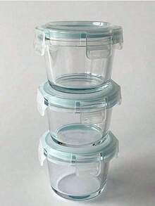 1pc Thick Glass Food Storage Container Jar Airtight Seal Lid,Food Storage Containers With Lids - Perfect For Picnics, Meal Prep, Fridge Organization, Suitable For Food, High Temp Microwave & Freezer, Mini Portable Cute & Durable Design, Containers For Lunch, Leftovers, RV And Camping, Kitchen Gadgets, Kitchen Accessories Kitchen Organization, Office, School - 透明 - 查看 4