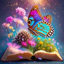 1pc DIY Diamond Painting Kit - Butterfly & Floral