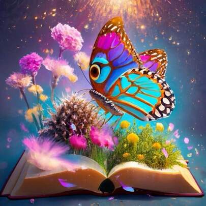 1pc DIY Diamond Painting Kit - Butterfly & Floral